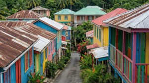 Roseau Colorful Houses