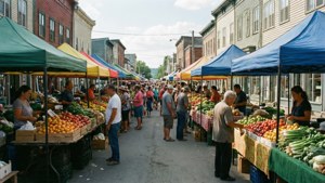 Roseau Market Scene