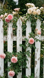 Roses on Picket Fence