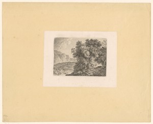 Rotsachtig landschap met zicht op een rivierdal