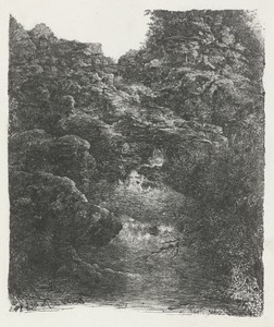 Rotslandschap met beek en waterval