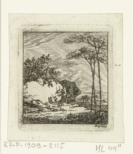 Rotslandschap met twee mannen