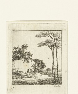 Rotslandschap met twee mannen