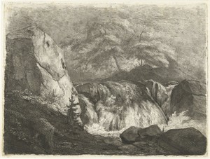 Rotslandschap met waterval