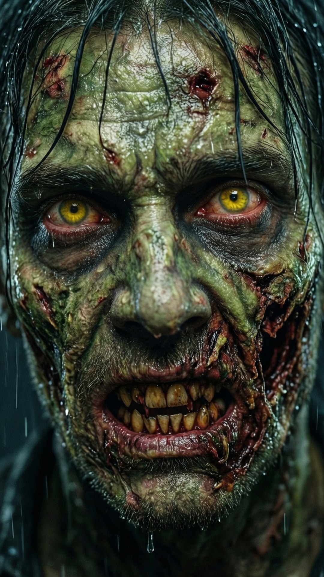 Rotting Zombie Close-Up by Wallpapers.art Studio