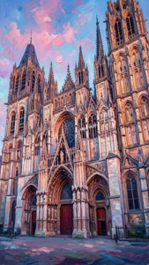 Rouen Cathedral Dawn