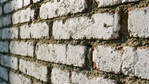 Rough Whitewashed Brick Close-Up