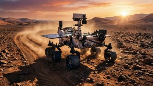 Rover at Martian Sunset