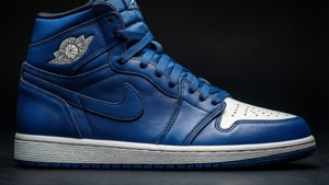 Royal Blue Air Jordan 1 Close-up