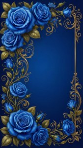 Royal Blue Rose Gold Corner