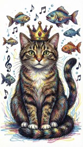 Royal Cat Doodle