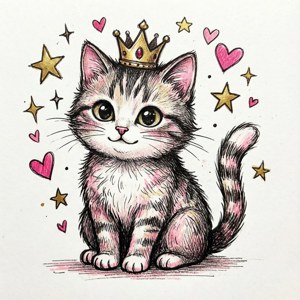 Royal Doodle Cat