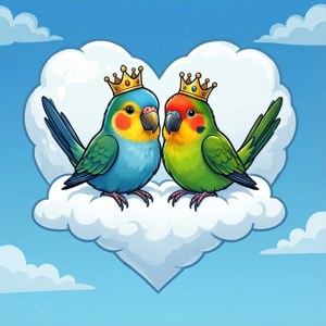 Royal Lovebird Cartoon