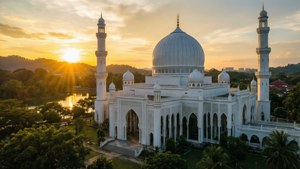Royal Mosque Sunset
