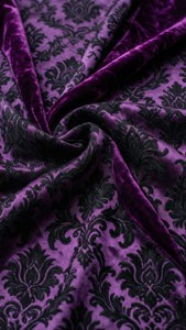 Royal Purple Velvet Damask