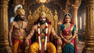 Royal Rama with Sita and Lakshmana