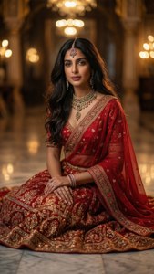 Royal Red Lehenga Kriti