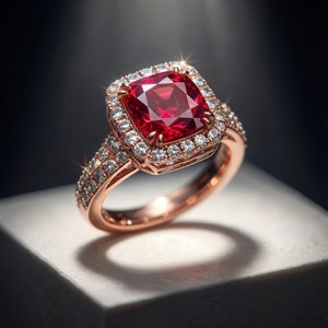 Ruby Halo Ring