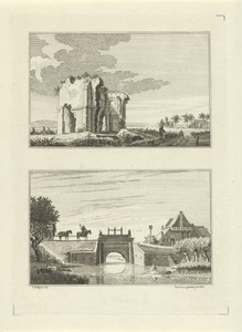 Ruïne en sluis buiten Emmerik, 1732-1736