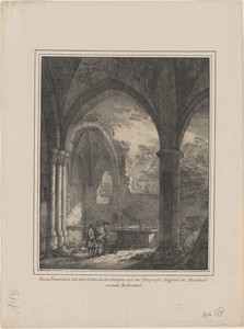 Ruine Frauenkirch mit dem Grabmale der Genoveva und des Pfalzgrafen Siegfried (Ruins of the Church of Our Lady with the Tombs of Genevieve and Count Siegfried)