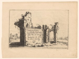 Ruïne in een landschap