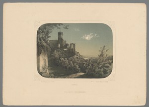 Ruïne van Burg Lahneck bij maanlicht