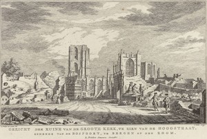 Ruïne van de Grote Kerk van Bergen op Zoom, 1748