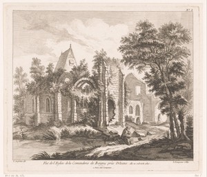 Ruïne van een kerk in de buurt van Orléans