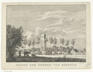 Ruine van kerktoren te Zanddijk