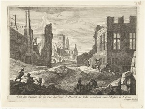 Ruïnes bij de Sint Jan te Brussel, 1695
