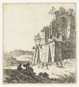Ruïnes van de tempel van de Zon en de Maan bij het Colosseum