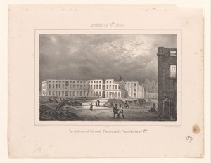 Ruïnes van het Arsenaal te Antwerpen, 1830