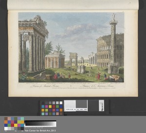 Ruins of Ancient Rome; Temple of Concord, Temple of Antoninus and Faustina, Arch of Titus, Statue of M. Aurelius, Marcellus Theatre, Trajans Pillar
