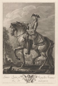 Ruiterportret van Louis XV, koning van Frankrijk en Navarra