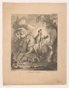 Ruiterportret van Nadir Sjah Afshar