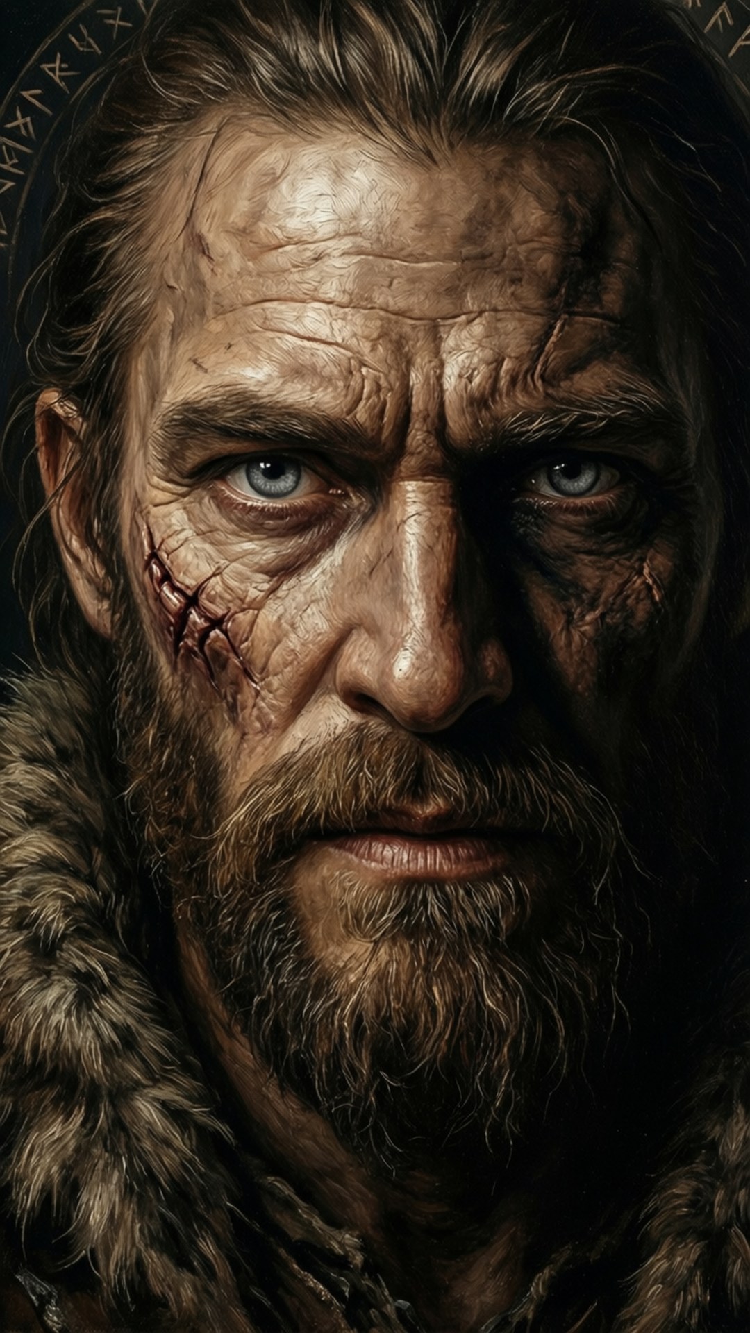 Rune-lit Visage by Wallpapers.art Studio