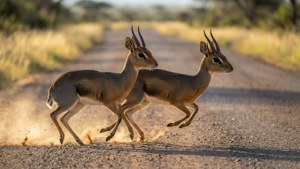 Running Dik-diks at Dusk