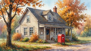 Rural Post Office Watercolor