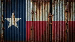Rusted Metal Flag
