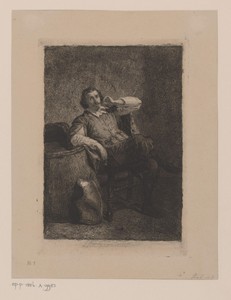 Rustende soldaat met een kuras