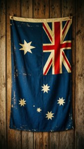 Rustic Australian Flag Wall