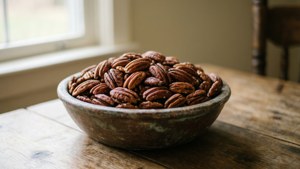 Rustic Bowl of Pecans