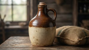Rustic Clay Moonshine Jug