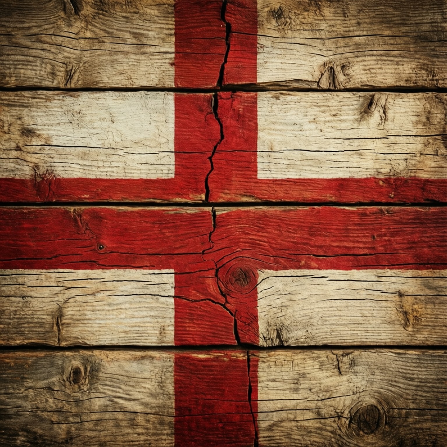 Rustic England Flag Wood by Wallpapers.art Studio
