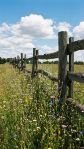 Rustic Field with Fence