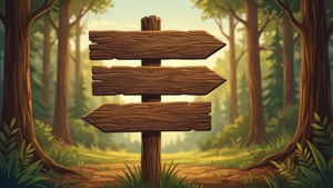 Rustic Forest Signpost