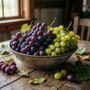 Rustic Grape Bowl