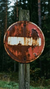 Rustic Grunge No Entry