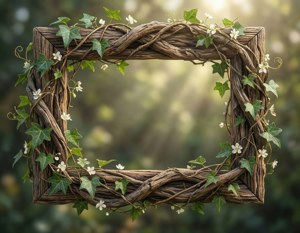 Rustic Ivy Wooden Frame