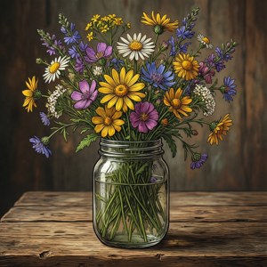 Rustic Jar Bouquet